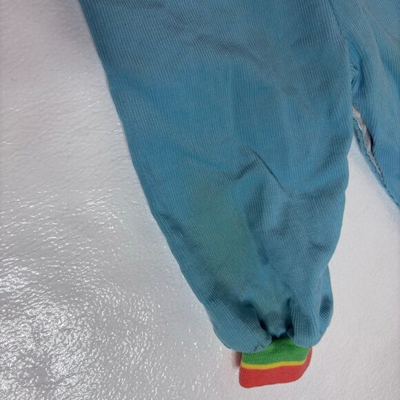 Health-tex Vintage 80s Blue Yellow Bear Bib Overalls 24 Months Corduroy - Picture 7 of 12